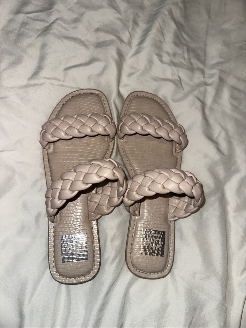 Dolce Vita Double Braided Slide Sandals in Blush